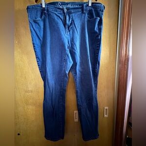 Vintage 2000s Old Navy Women's Skinny Jeans - Dark Blue